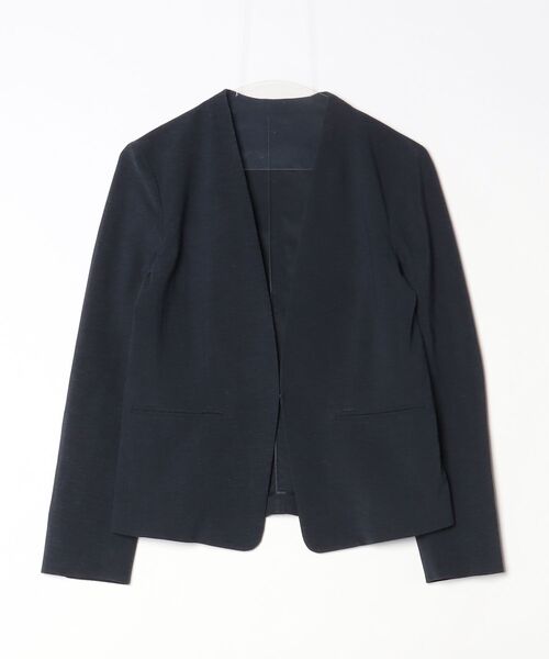 美品♡ LAUTREAMONT セットアップ　ノーカラー　ネイビー　濃紺　40 LAUTREAMONT（ロートレアモン） ノーカラージャケット 40 ネイビー