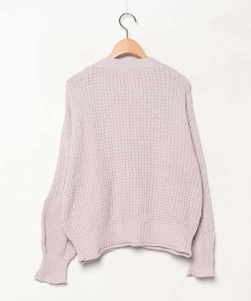 「w closet」 ニットカーディガン FREE ピンク レディース_画像2