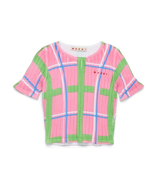 MARNI（マルニ） ニット セーター Kids ＆ Junior チェック半袖ニット  