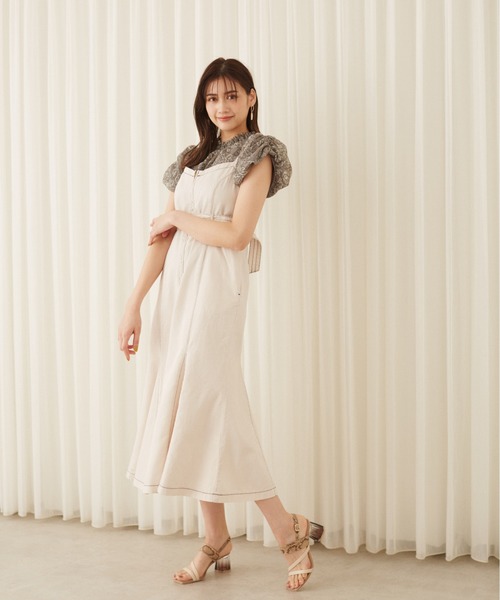 「JILL by JILL STUART」 ノースリーブワンピース MEDIUM ネイビー レディース_画像7