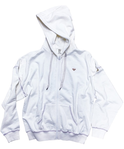 「ROXY」 ジップアップパーカー MEDIUM ナチュラル レディース_画像4