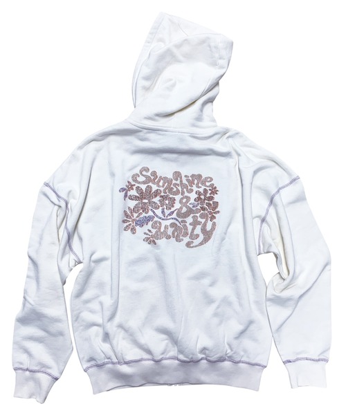「ROXY」 ジップアップパーカー MEDIUM ナチュラル レディース_画像6