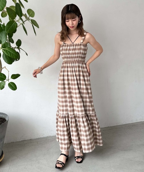 「archives」 キャミソールワンピース MEDIUM ブラウン レディース_画像5