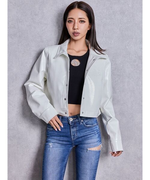 GYDA トップス ジェイダ GYDA GYDAジャカードアメスリニットトップス （ミント