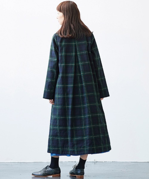 「Sunny clouds」 ステンカラーコート MEDIUM ネイビー レディース_画像2