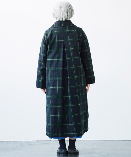 「Sunny clouds」 ステンカラーコート MEDIUM ネイビー レディース_画像7