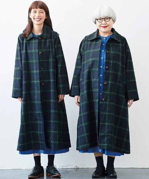 「Sunny clouds」 ステンカラーコート MEDIUM ネイビー レディース_画像9