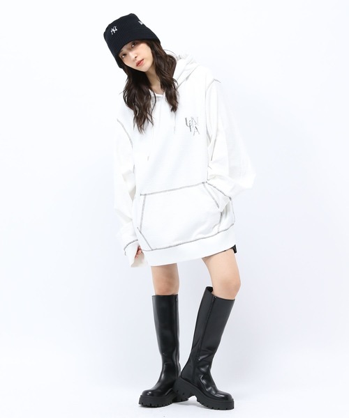 「Anui」 プルオーバーパーカー S ブラック レディース_画像4