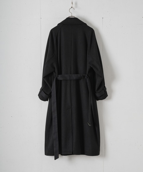 Casper John」 ステンカラーコート MEDIUM ブラック メンズ CASPER 