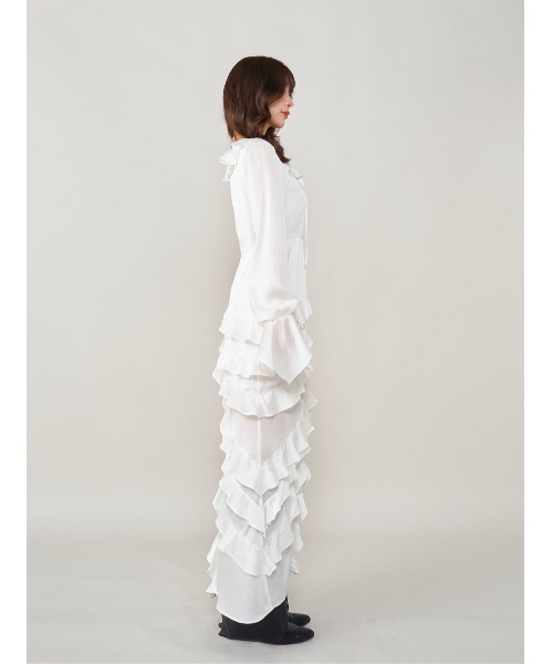 「Darich」 長袖ワンピース FREE ホワイト レディース_画像9