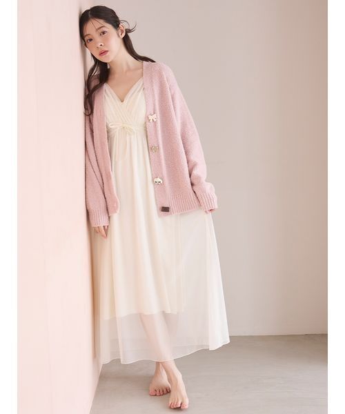 SNIDEL HOME パジャマ ルームウェア ナイトブラ付きチュールカットソー