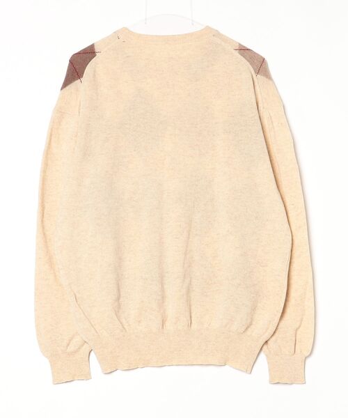 「TRUSSARDI」 長袖ニット L ベージュ メンズ_画像2