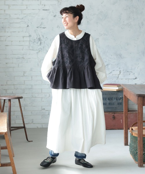 soulberry（ソウルベリー） ベスト ジレ 味わい刺繍ベスト レディース