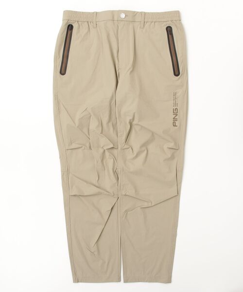 PING 冷感パンツ ホワイト×グレー PING APPAREL】ストレッチ冷感テーパードパンツ ＜GOLD＞ (MENS