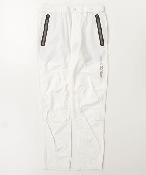 PING 冷感パンツ ホワイト×グレー PING APPAREL】ストレッチ冷感テーパードパンツ ＜GOLD＞ (MENS