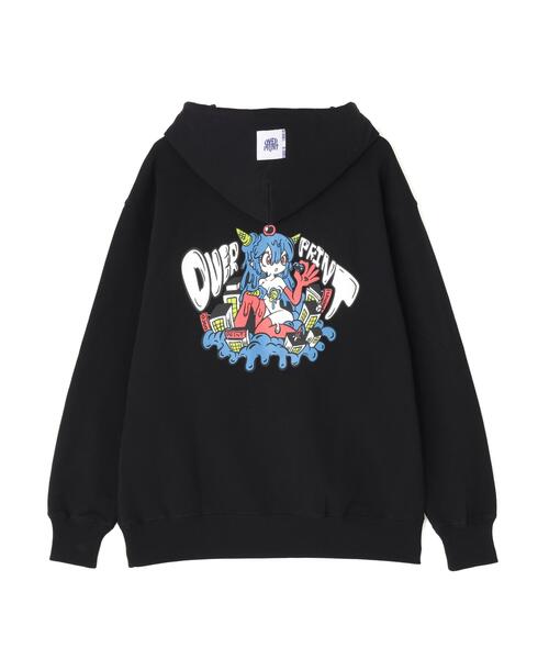 over print（オーバープリント） パーカー overprint/オーバープリント