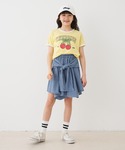 スカート キッズ デニム腰巻風スカート キッズ...の詳細画像1