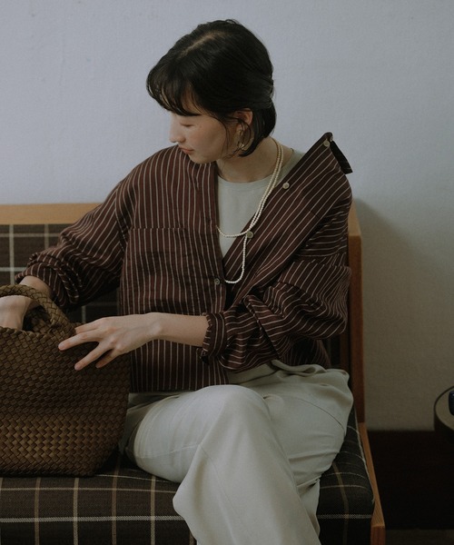 SALON adam et rope'（サロン アダム エ ロペ） リネンシャツ ブラウス