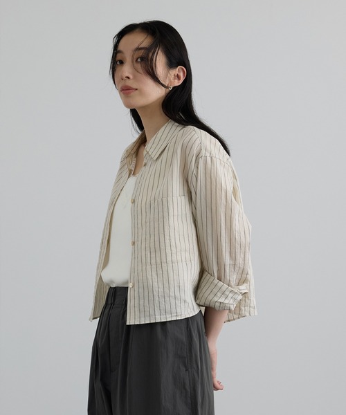 SALON adam et rope'（サロン アダム エ ロペ） リネンシャツ ブラウス