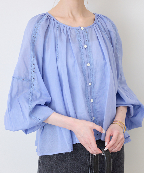 SLOBE IENA（スローブイエナ） ブラウス シャツ コットンボイル 