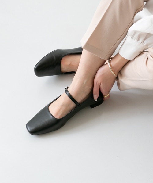 「menue」 フラットパンプス 23.0cm ブラック レディース_画像3