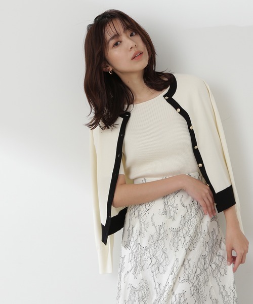 「NATURAL BEAUTY BASIC」 ニットアンサンブル FREE グリーン系その他3 レディース_画像7