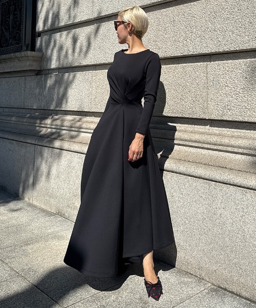 「JENNE」 長袖ワンピース LARGE アイボリー レディース_画像7