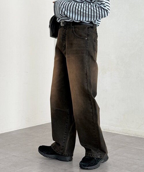 「CPCM」 ブーツカットデニムパンツ SMALL ネイビー レディース_画像3