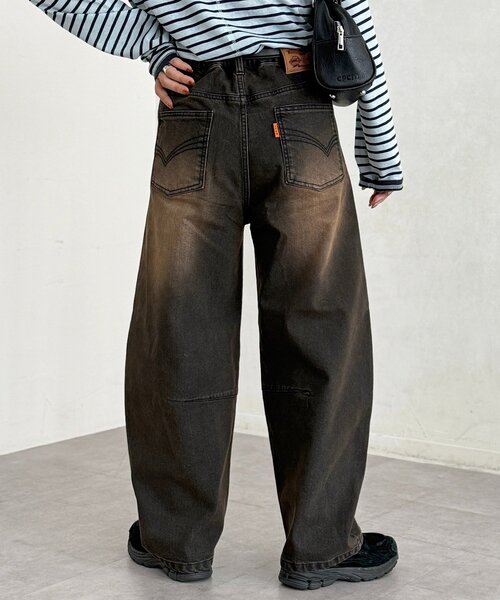 「CPCM」 ブーツカットデニムパンツ SMALL ネイビー レディース_画像6