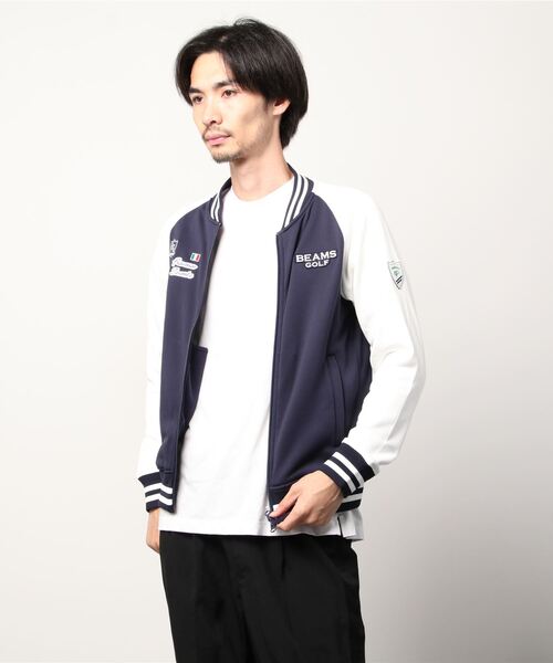 BEAMS GOLF（ビームス ゴルフ） ジャージブルゾン LARGE ネイビー