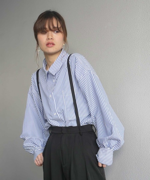 「CORNERS」 長袖シャツ M ネイビー レディース_画像6
