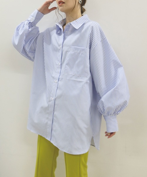 「CORNERS」 長袖シャツ M ネイビー レディース_画像8