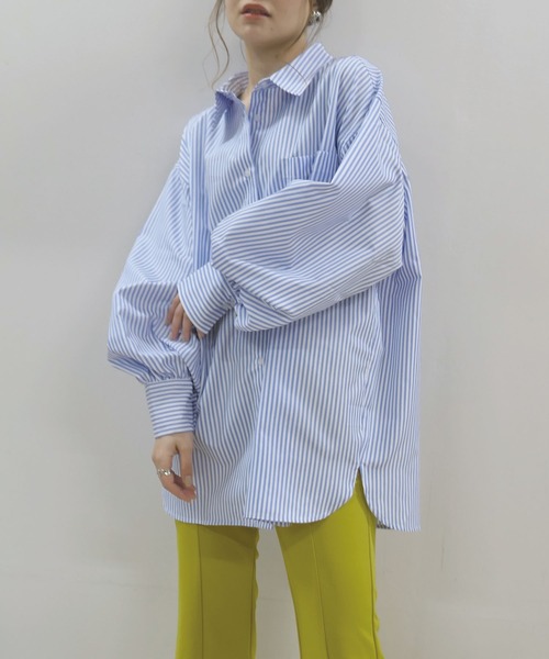 「CORNERS」 長袖シャツ M ネイビー レディース_画像9