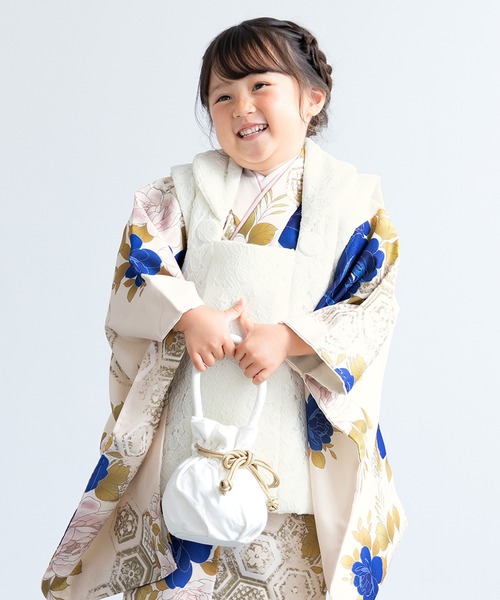 utatane 着物 七五三5歳用袴セット ジャガードペイズリー キッズ 子供