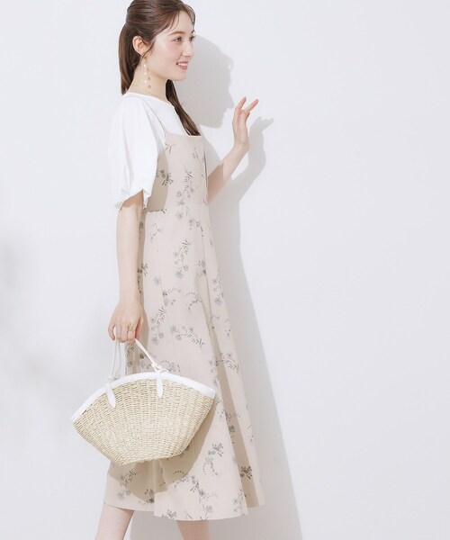 「couture brooch」 キャミソールワンピース 38 ブラウン系その他 レディース_画像6