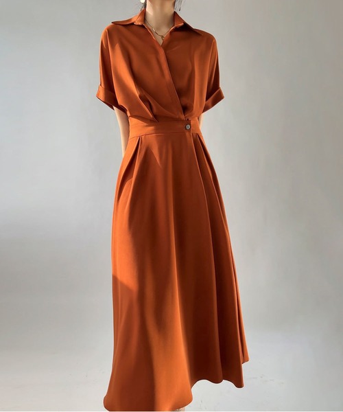 「MAISON DE THERESE」 半袖ワンピース X-LARGE ブラック レディース_画像4
