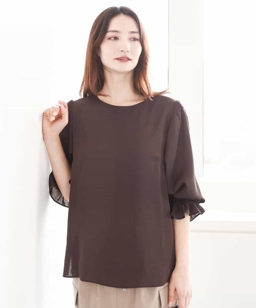 MK MICHEL KLEIN（エムケー ミッシェルクラン） 7分袖ブラウス 38 