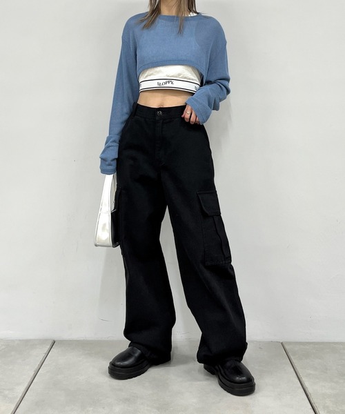 「WHO'S WHO gallery」 カーゴパンツ FREE カーキ レディース_画像5