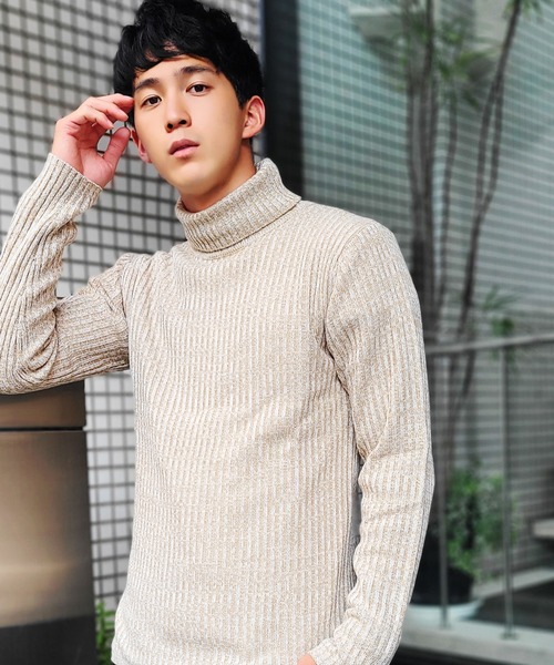 WESTSEA（ウエストシー） セーター ニット ウールミックス 2×2RIB 長袖