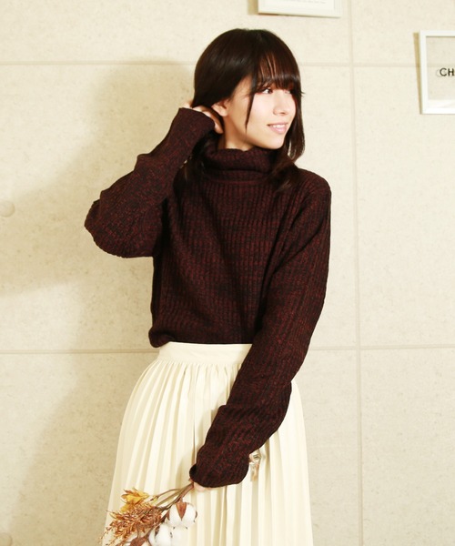 サイズS ローゲージ　厚手　ウール　ニット　セーター　長袖 タートルネック サイズS ローゲージ 厚手 ウール ニット セーター 長袖 タートルネック