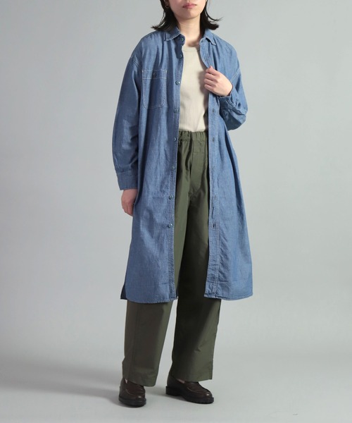 人気定番 ワンピース シャツワンピース Omnigod Womens オムニゴッド シャンブレー ワークワンピース 日本全国送料無料 Www Skylanceronline Com