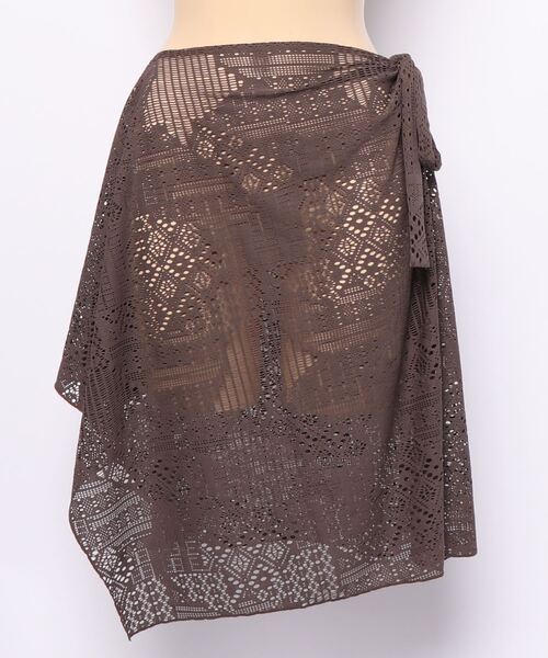 【ガビ様】水着　San-ai Resort 2way パレオ　ワンピース San-ai Resort 三愛水着楽園 「2Way」「ストレッチ」Knit Lace パレオ