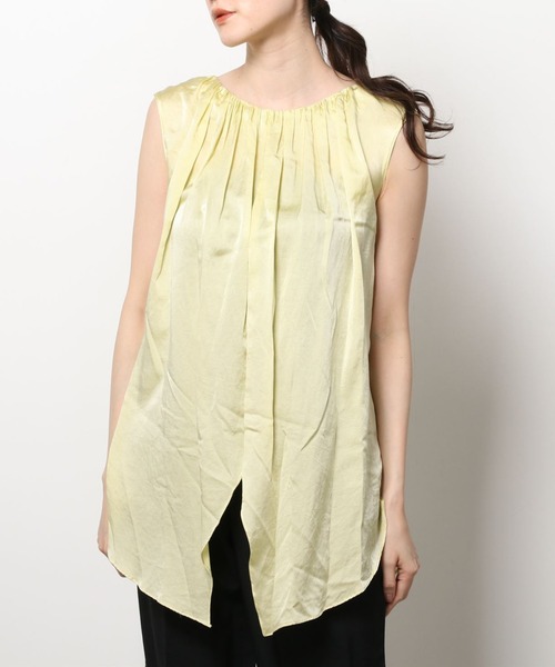 tシャツ エンリカ enrica / 綿シルクフレンチスリーブトップ レディース