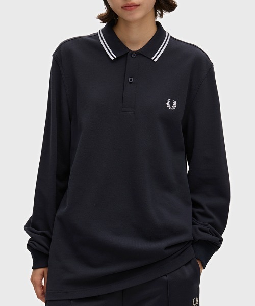 Fred Perry M3636 フレッドペリー　長袖ポロシャツ　黒 FRED PERRY（フレッドペリー） ポロシャツ The Fred Perry Shirt