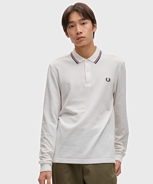 新品未使用タグ付き⭐︎FRED PERRY ポロシャツ 日本製 グレー 洗濯可 L FRED PERRY メンズポロシャツ（色：グレー系）｜トップス