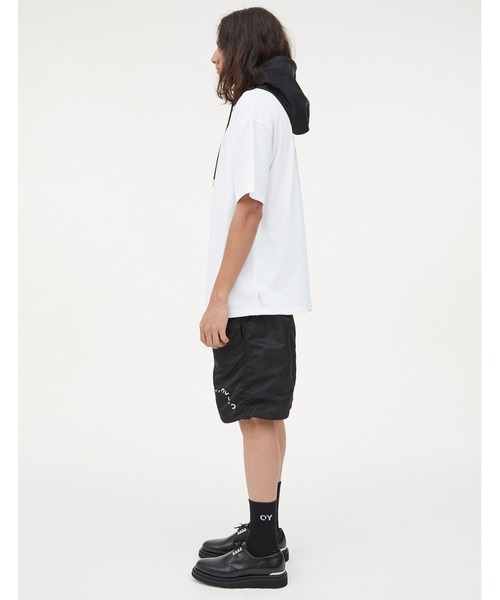 OY（オーワイ） tシャツ 「OY/オーワイ」NYLON LOGO HOODIE T/ナイロン 