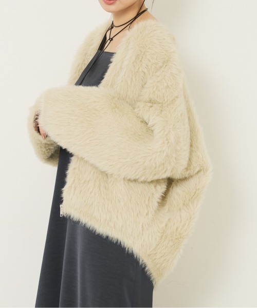 abahouse mavie フェザーヤーンニットカーディガン abahouse mavie（アバハウスマヴィ） カーディガン 「体型カバー