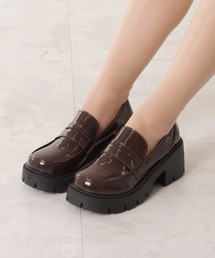Lace Ladies ローファー 厚底エナメルローファー レディース