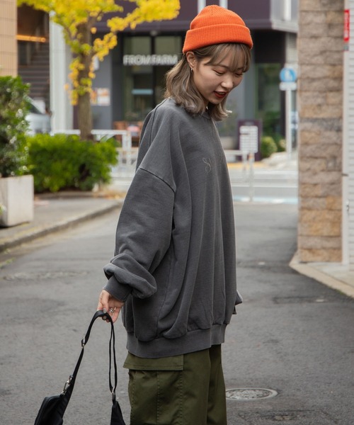 トレーナー スウェット WEGO/ヘビーウエイト ピグメントプルオーバー メンズ レディース | WEGO | 12