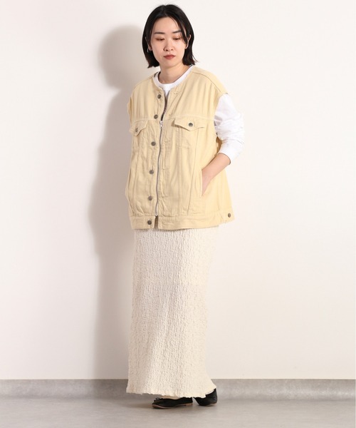 ベスト ジレ パステルファンシー デニムコンビジレ レディース パステルファンシー デニムコンビジレ｜トゥモローランド 公式通販